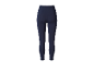 Donkerblauwe sportleggings.