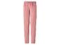 Roze velours pyjamabroek met elastische tailleband.