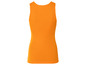 Een oranje tanktop voor dames.