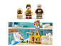 Lego Up minifiguren, een hond en een huis met ballonnen.