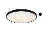 Ronde zwarte LED plafondlamp met sterreneffect, met witte en zwarte kleuropties.