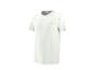 Wit T-shirt met korte mouwen en borstzak.