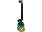 Draadloze LED-werklamp met verwijderbare batterij (gemarkeerd met een X).