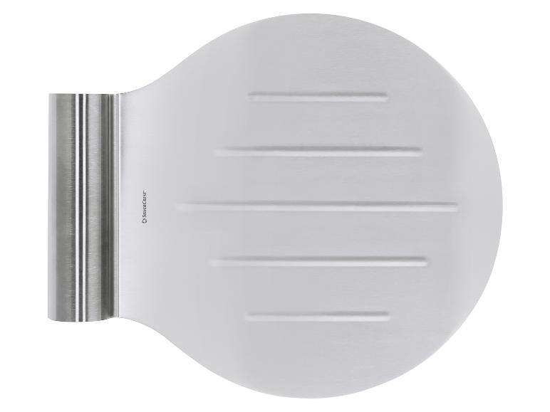 Metalen pizzaspade van SilverCrest met handvat en reliëflijnen