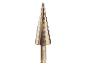 Stappenboor met maten van 4 tot 20 mm en HSS-E Co5 markering
