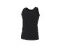 Effen zwart heren mouwloos shirt, slim fit.