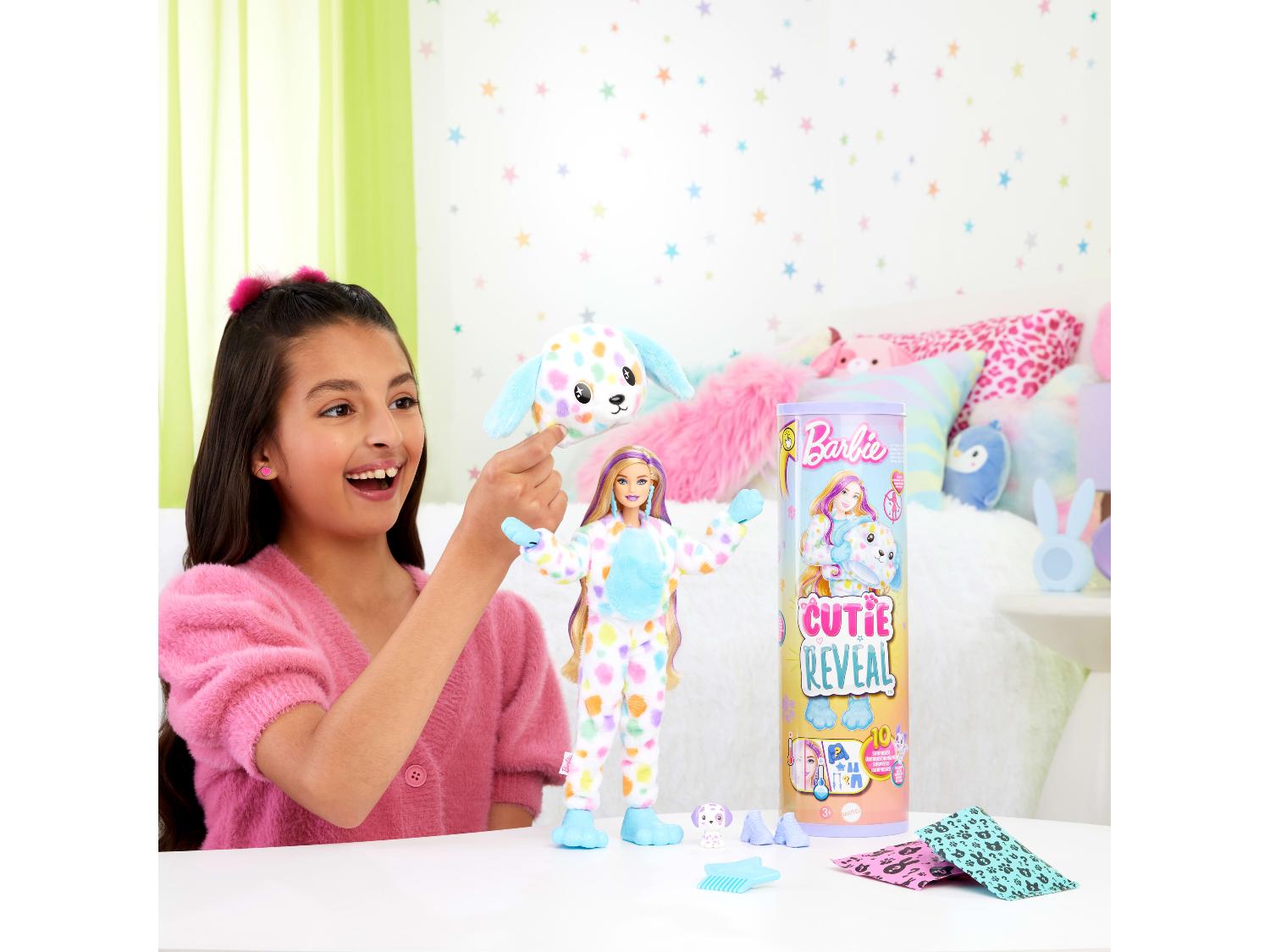 Barbie Coffret Cutie Reveal Avec Poupée Articulée Châtain Avec Mèch