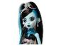 Monster High Frankie Stein pop met zwart en blauw haar, verschillende ogen en metalen accessoires