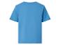 Hemelsblauw basic T-shirt met korte mouwen, achterkant
