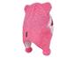 Roze kinderbeanie met oren en pompons