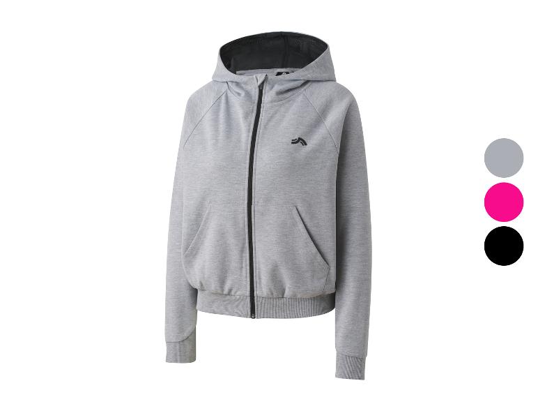 Grijze zip-up hoodie, verkrijgbaar in verschillende kleuren.