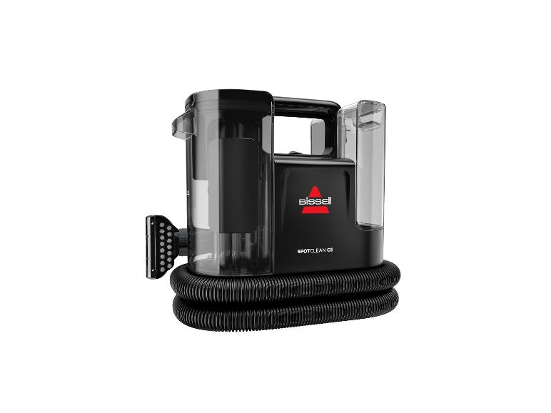 Bissell SpotClean C5 draagbare tapijtreiniger in zwart met transparante tanks en slang