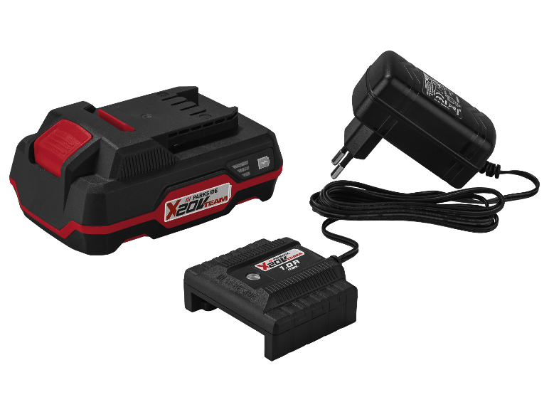 Parkside X20V Team lader en accu.