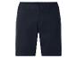 Donkerblauwe herenshort met elastische tailleband en knoopsluiting.