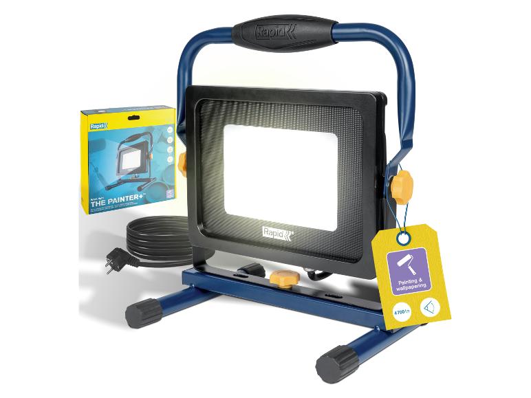 LIVARNO® werklamp »The Painter+« met verpakking en label voor schilderen en behangen.