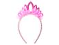 Roze prinsessenhoofdband met glitterkroon en tule