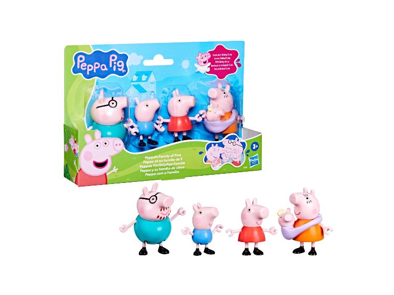 Peppa Pig Familie van Vijf speelset met figuren en verpakking.