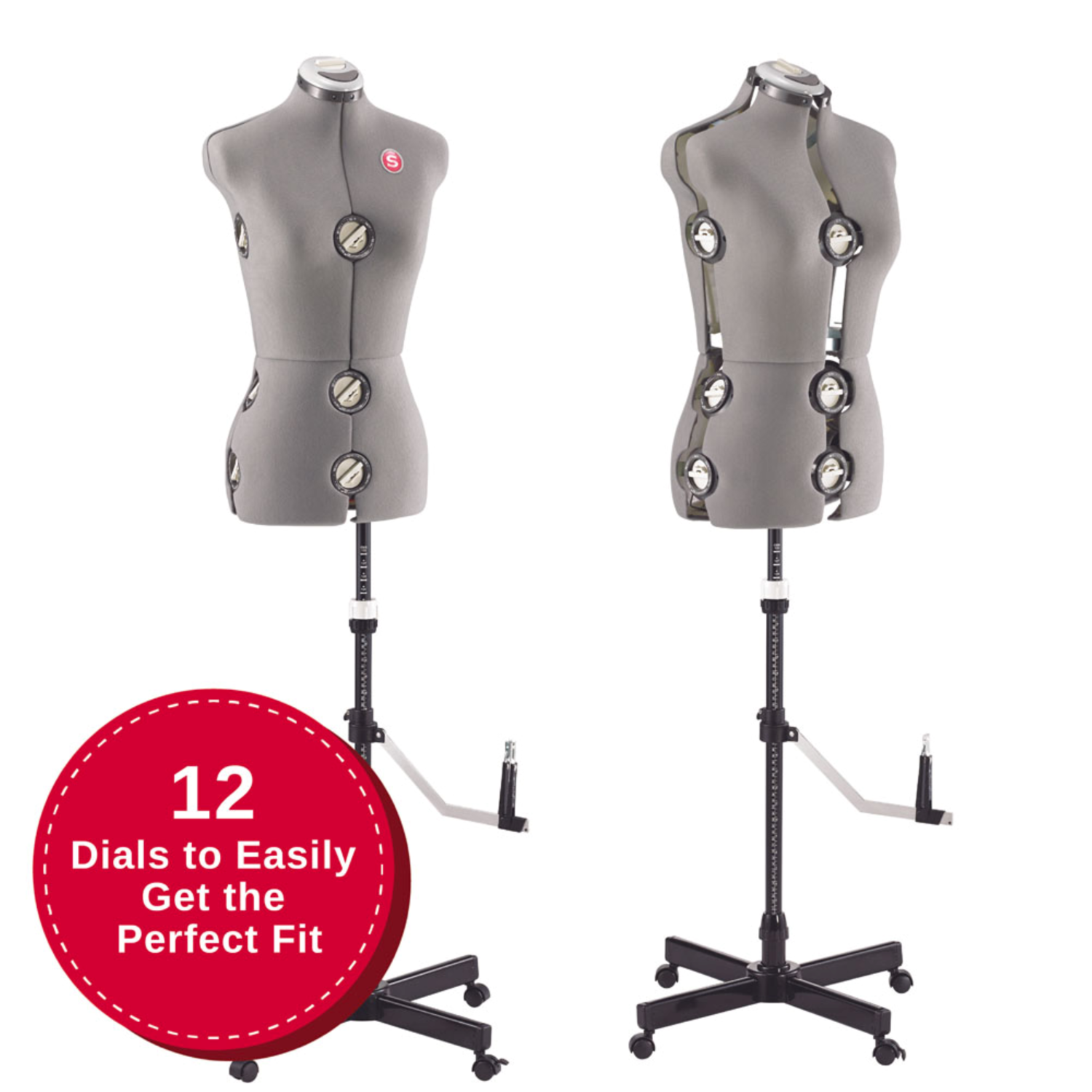 SINGER Mannequin, paspop medium/large grijs