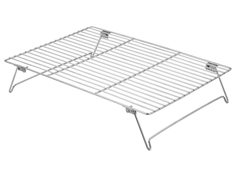 Opvouwbaar verchroomd koelrek.