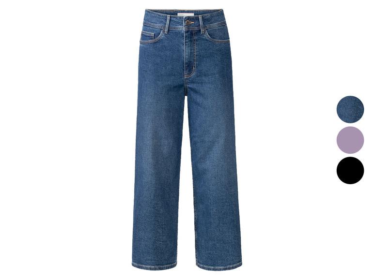 Ga naar volledige schermweergave: esmara® Dames jeans, wijde pijpen, met hoog katoengehalte - afbeelding 1