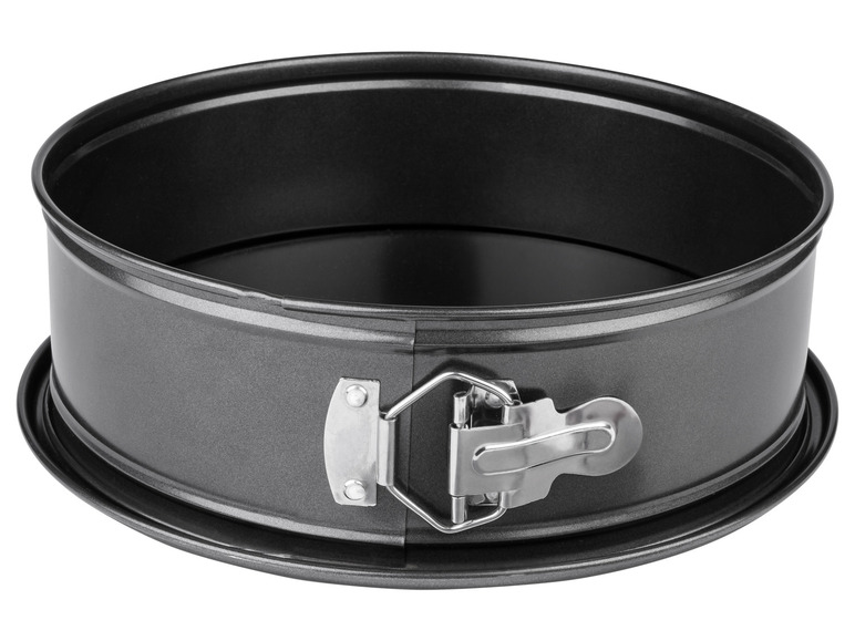 Een ronde springvorm met losse bodem.