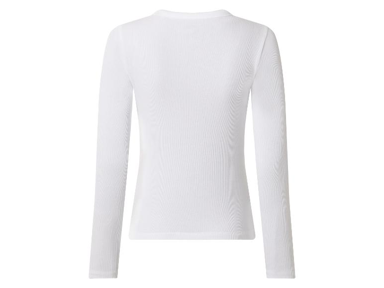 Witte dames longsleeve, achterkant