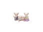 Vossenfamiliebeeldjes met ouders en twee baby's in een dubbele kinderwagen.