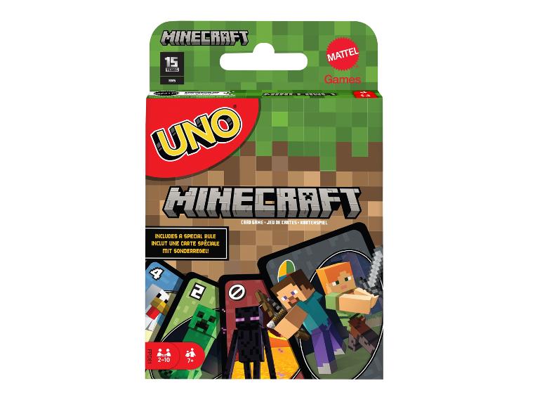 UNO kaartspel met Minecraft thema