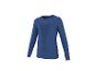 Blauw sportshirt met lange mouwen en getextureerde patronen
