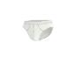 Witte herenslip met zichtbare stiksels, op een witte achtergrond.