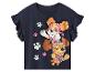 Donkerblauw kinder-T-shirt met ruches en Paw Patrol Skye- en Everest-print