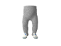 Grijze babypanty met ijsbeerontwerp op de voeten
