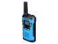 Blauwe en zwarte kinder walkietalkie met antenne en knoppen