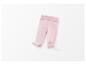 Roze baby leggings met voetjes.