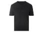 Zwart T-shirt met korte mouwen en de tekst 'STRENESSE BLUE' op de borst.