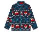 Fleece jack met vosjes en sneeuwvlokken print.