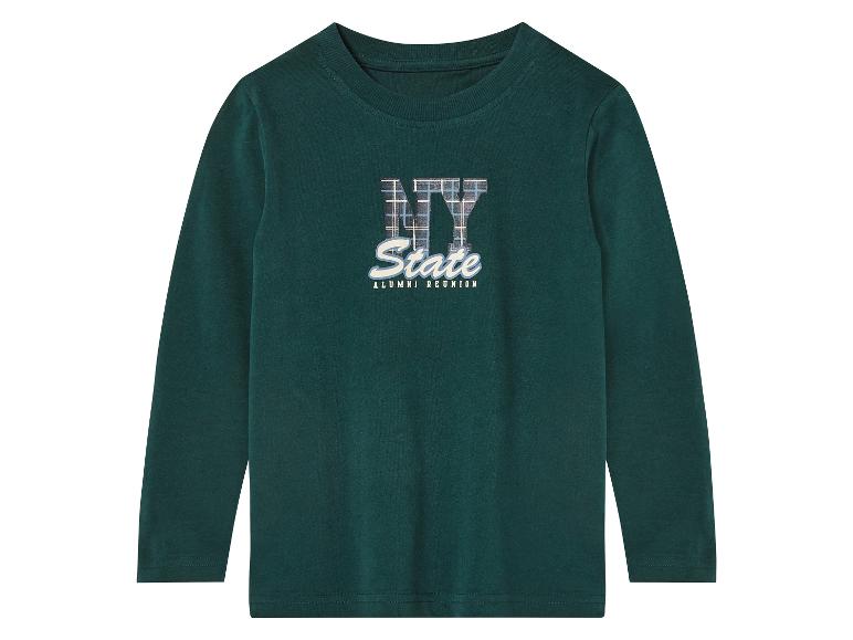 Groen T-shirt met 'NY State' print op de voorkant.