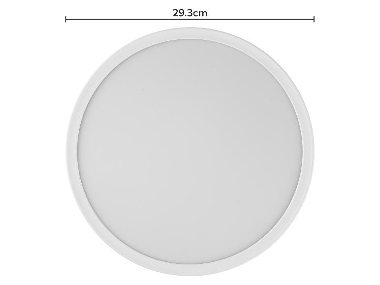 Witte ronde plafondlamp met een diameter van 29,3 cm