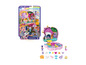 Polly Pocket-speelset met eenhoornbos met poppen en accessoires.