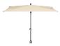 Beige rechthoekige tuinparasol met centrale paal