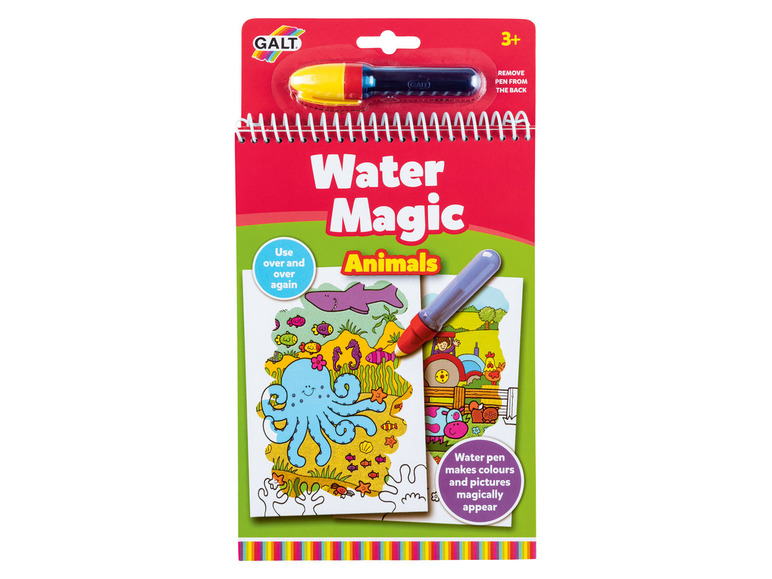 Galt Water Magic-boek met kleurplaat voor dieren, met waterpen.