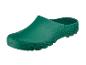 Groene tuinklompen van synthetisch materiaal met een golvende zool