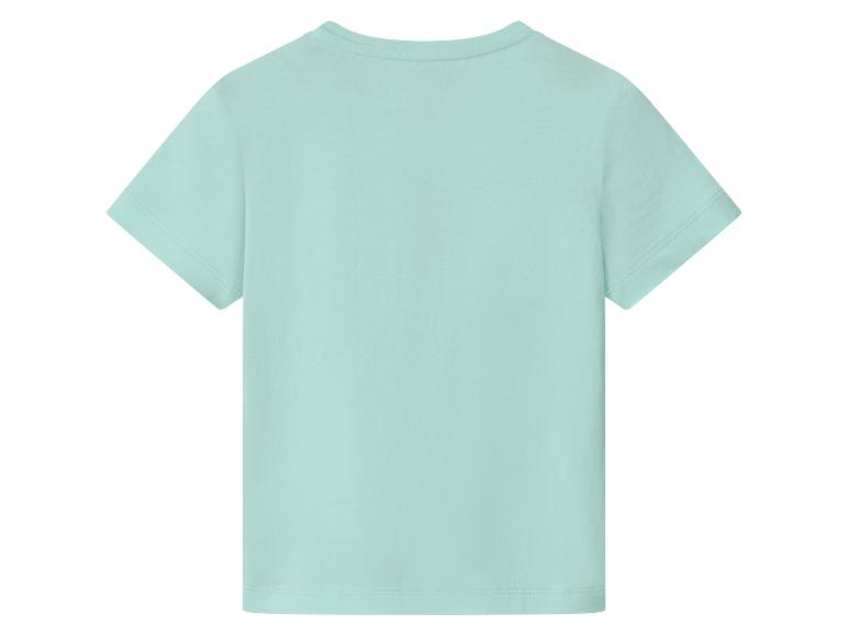 Lichtblauw kinder T-shirt met korte mouwen, achterkant