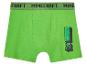 Minecraft boxershorts, lichtgroen met Minecraft logo.