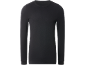 Zwart T-shirt met lange mouwen en ronde hals.