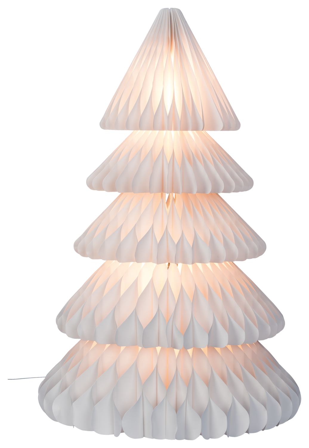 LIVARNO Papieren kerstboom met LED-verlichting, 100 cm