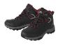 Zwarte wandelschoenen met rode veters.