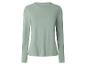 Dames T-shirt met lange mouwen in lichtgroene kleur