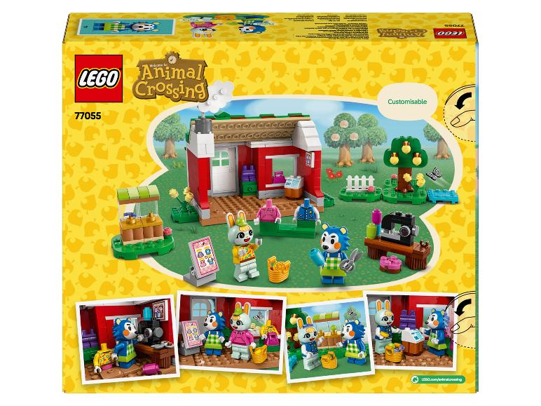 LEGO Animal Crossing doos 77055 met personages en speelsets.
