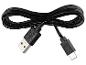 Zwarte USB-A naar USB-C oplaadkabel, opgerold